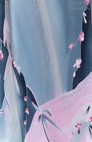 Платье из натурального шелка «Цветущая сакура» (батик, ручная роспись)