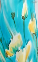 Платье батик «Солнечные маки» на заказ (шелк, ручная роспись)