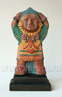 Декоративная скульптура Божество ацтеков с поднятыми руками - Коллекция: Древняя Америка