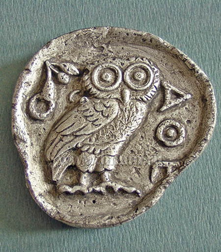 Купить Сова - реплика, античная монета из коллекции Античность-Древняя Греция