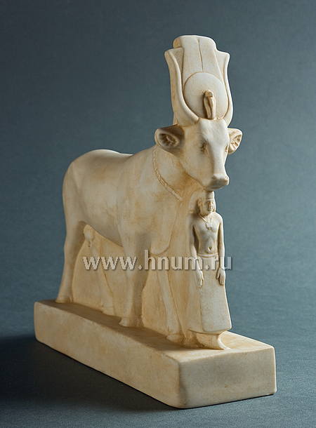 ХАТХОР И ЖРЕЦ (декоративная гипсовая скульптура, коллекция: Скульптура Древнего Египта)