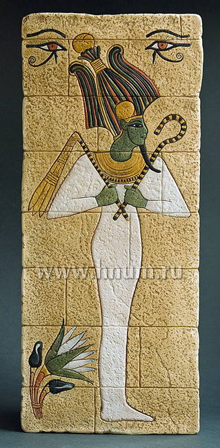 Декоративная скульптура из гипса Осирис рельеф - Коллекция: Скульптура Древнего Египта