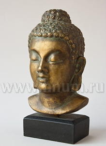 Статуэтка Будда из индии периода Гуптов (голова)