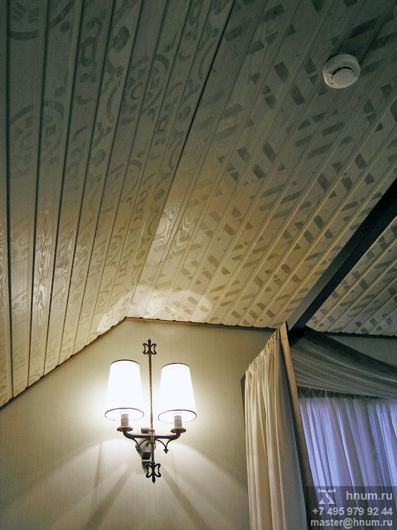 Декоративная трафаретная роспись потолка в японском стиле в гостевом домике - на заказ - художественная мастерская ХНУМ