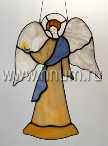 Витраж Ангел с лампадкой большой (фигура, подвеска) - Витражи в подарок - купить в интернет магазине БМ ХНУМ