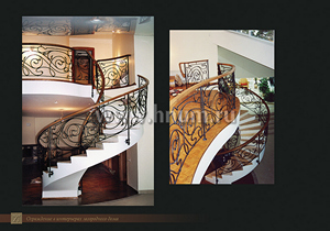 Кованная лестница в интерьере частного загородного дома Кованная лестница в интерьере частного загородного дома