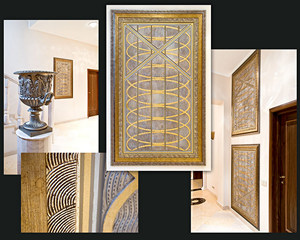 Декоративные панно из декоративных штукатурок и покрытий в интерьере частного загородного дома Декоративные панно из декоративных штукатурок и покрытий в интерьере частного загородного дома